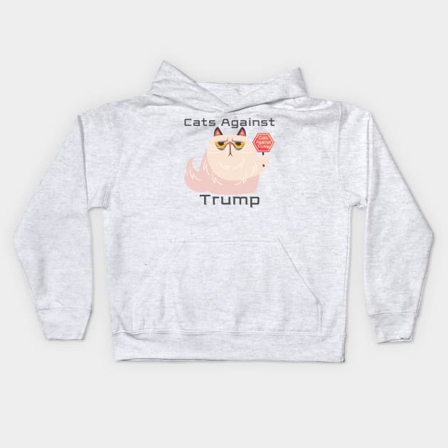 Cats Against Trump Kids Hoodie by Cartel